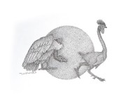 Ishrat Fatima, 11.7 x 16.5 Inch, Pointalism, AC-ISF-004